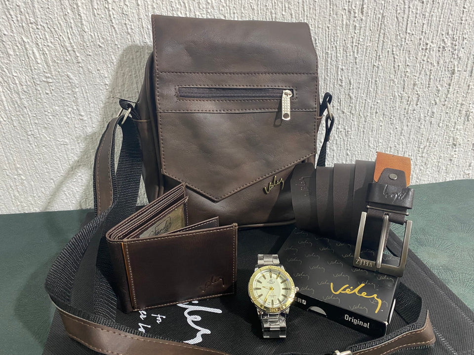 Combo Bolso 25 cm RELOJ Correa Billetera